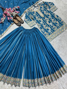 Top And Plazzo  Wih Dupatta