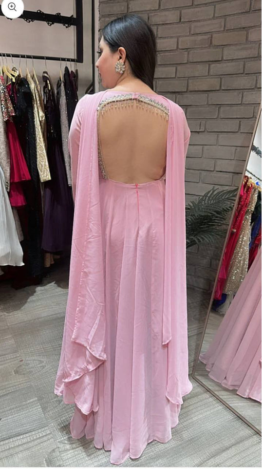 Launching New Design Fox Georgette *(Gwon&Pent&dupatta)* Reddy To Party Wear Look Design