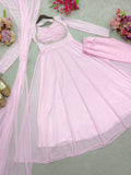 Launching New Design Fox Georgette *(Gwon&Pent&dupatta)* Reddy To Party Wear Look Design
