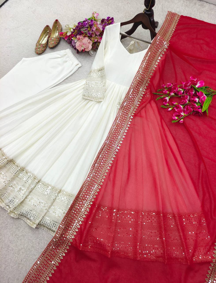 Launching New Design *(Princess-Cut Gwon)*Reddy To Party Wear Look pics