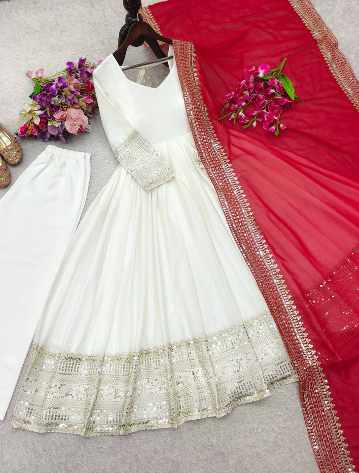 Launching New Design *(Princess-Cut Gwon)*Reddy To Party Wear Look pics