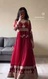 Launching New Đěsigner Party Wear Look Heavy Fox Georgette Gwon Pent & Dupatta Set