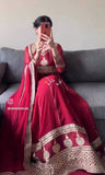 Launching New Đěsigner Party Wear Look Heavy Fox Georgette Gwon Pent & Dupatta Set