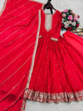 Launching New Đěsigner Party Wear Look Heavy Dola Silk Gwon Pent & Dupatta Set