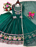 Launching New Đěsigner Tredition Look Heavy Fox Georgette Gwon Pent & Dupatta Set