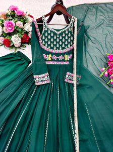 Launching New Đěsigner Tredition Look Heavy Fox Georgette Gwon Pent & Dupatta Set