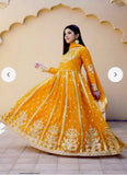 Presenting New Collection Heavy Pure Blooming Georgette Gown -Pent  Dupatta Set Fully Stitched Ready To Wear