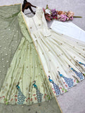 Launching New Đěsigner Tredition Look Heavy Dola Silk Gwon Pent & Dupatta Set*