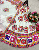 Launching New Đěsigner Navratri Look Heavy Moss Satin Silk Gwon & Dupatta Set*