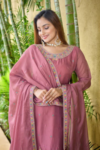 Launching New Đěsigner Party Wear Look Heavy Tebby Orgenza Silk Top Pent & Dupatta Set
