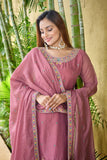 Launching New Đěsigner Party Wear Look Heavy Tebby Orgenza Silk Top Pent & Dupatta Set