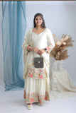 Presenting New WW Real Modling Products Cinon Silk Top-Sarara and Dupatta Set Fully Stitched Ready To Wear
