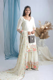 Presenting New WW Real Modling Products Cinon Silk Top-Sarara and Dupatta Set Fully Stitched Ready To Wear