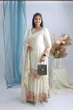 Presenting New WW Real Modling Products Cinon Silk Top-Sarara and Dupatta Set Fully Stitched Ready To Wear