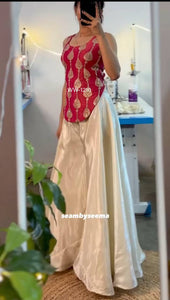 Presenting New Pure Cinon Silk Top-Plazzo and Dupatta Set Fully Stitched Ready To Wear