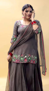 Presenting New Collection Pure Natural Satin Silk Top-Lehenga and Dupatta Set Fully Stitched Ready To Wear 🔥😍🥰*