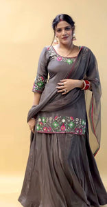 Presenting New Collection Pure Natural Satin Silk Top-Lehenga and Dupatta Set Fully Stitched Ready To Wear 🔥😍🥰*