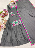 Presenting New Collection Pure Natural Satin Silk Top-Lehenga and Dupatta Set Fully Stitched Ready To Wear 🔥😍🥰*