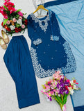 Presenting New Pure Natural Crep Satin Top&Farshi&Dupatta Set Fully Stitched Ready To Wear