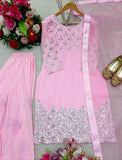 Presenting New Pure Natural Crep Satin Top&Farshi&Dupatta Set Fully Stitched Ready To Wear 🔥😍🥰*