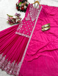 Presenting New Collection Pure Cinon Silk Top-Lehenga and Dupatta Set Fully Stitched Ready To Wear 🔥😍🥰*