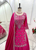 Presenting New Collection Pure Cinon Silk Top-Lehenga and Dupatta Set Fully Stitched Ready To Wear 🔥😍🥰*