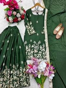 Presenting New Cinon Top-Sarara and Dupatta Set Fully Stitched Ready To Wear