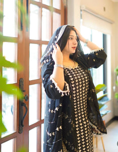 Presenting New Fox Georgette Top-Sarara and Dupatta Set Fully Stitched Ready To Wear