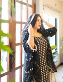 Presenting New Fox Georgette Top-Sarara and Dupatta Set Fully Stitched Ready To Wear