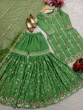 Presenting New Cinon- Top-Sarara and Dupatta Set Fully Stitched Ready To Wear