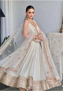Presenting New Sumer Collection Fox Georgette Gown -Pent  Dupatta Set Fully Stitched Ready To Wear