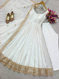 Presenting New Sumer Collection Fox Georgette Gown -Pent  Dupatta Set Fully Stitched Ready To Wear
