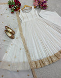 Presenting New Sumer Collection Fox Georgette Gown -Pent  Dupatta Set Fully Stitched Ready To Wear