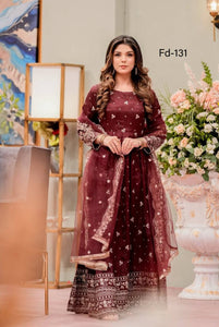 Presenting New Collection Heavy Chinon Silk Gown -Pent  Dupatta Set Fully Stitched Ready To Wear