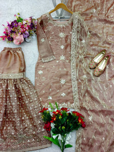 Presenting New Zimmy-Chu Silk Top-Sarara and Dupatta Set Fully Stitched Ready To Wear 🔥😍🥰*