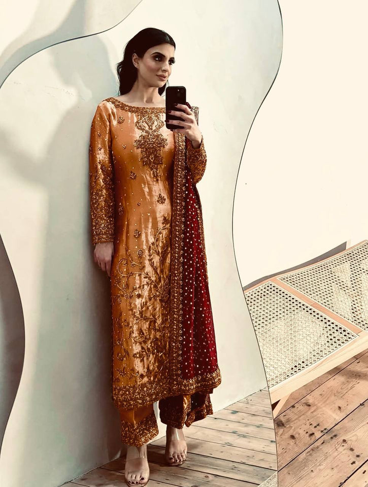 Presenting New Zimmy-Chu Silk Top-Pent and Dupatta Set Fully Stitched Ready To Wear