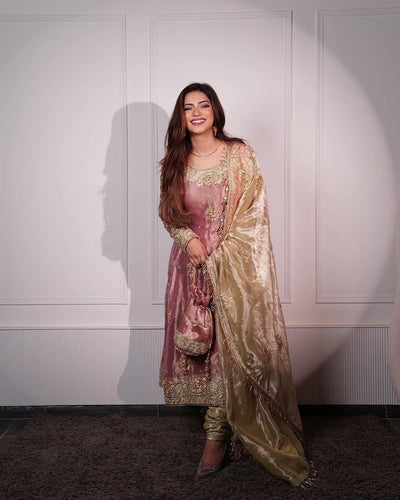 Presenting New  Pure Zimmy Cho Gwon Pent and Dupatta Set Fully Stitched Ready To Wear