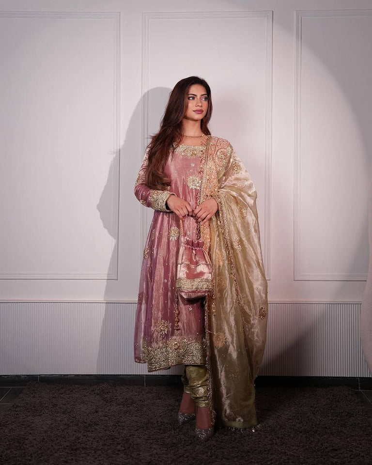 Presenting New  Pure Zimmy Cho Gwon Pent and Dupatta Set Fully Stitched Ready To Wear