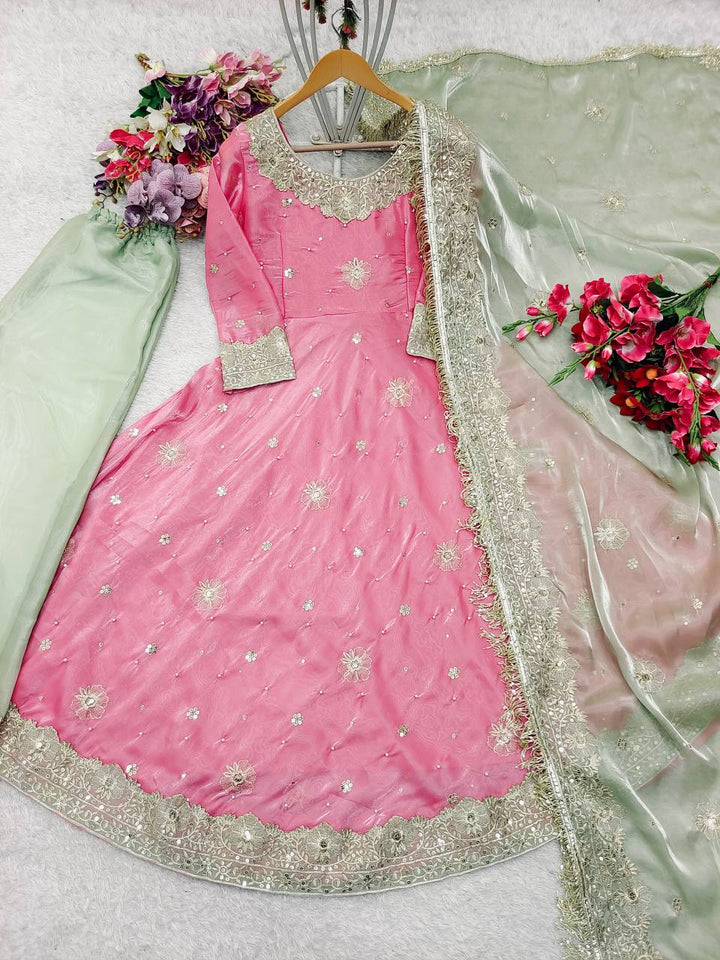 Presenting New  Pure Zimmy Cho Gwon Pent and Dupatta Set Fully Stitched Ready To Wear