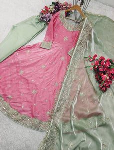 Presenting New  Pure Zimmy Cho Gwon Pent and Dupatta Set Fully Stitched Ready To Wear