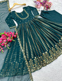 Presenting New  Pure Fox Georgette Gwon Pent and Dupatta Set Fully Stitched Ready To Wear