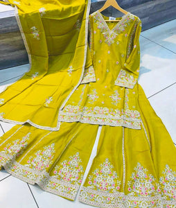 Presenting New Real Modling Pure Cinon Top-Sarara and Dupatta Set Fully Stitched Ready To Wear Presenting New Real Modling Pure Cinon Top-Sarara and Dupatta Set Fully Stitched Ready To Wear
