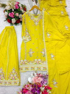 Presenting New Real Modling Pure Cinon Top-Sarara and Dupatta Set Fully Stitched Ready To Wear Presenting New Real Modling Pure Cinon Top-Sarara and Dupatta Set Fully Stitched Ready To Wear