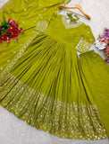 Presenting New WW Real Modling Gown-Pent Dupatta Set Fully Stitched Ready To Wear