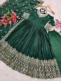 Presenting New WW Real Modling Gown-Pent Dupatta Set Fully Stitched Ready To Wear