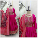 Presenting New Tredition Gown-Pent Dupatta Set Fully Stitched Ready To Wear