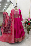 Presenting New Tredition Gown-Pent Dupatta Set Fully Stitched Ready To Wear