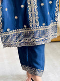 Presenting New Real Modling Collection Pure Cinon Top-Pent and Dupatta Set Fully Stitched Ready To Wea