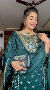 Presenting New Our WW Real Modling Products Pure Cinon Top-Plazzo and Dupatta Set Fully Stitched Ready To Wear 🔥😍🥰*