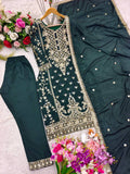 Presenting New Our WW Real Modling Products Pure Cinon Top-Plazzo and Dupatta Set Fully Stitched Ready To Wear 🔥😍🥰*
